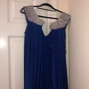 Royal blue rhinestone Middle Eastern dress